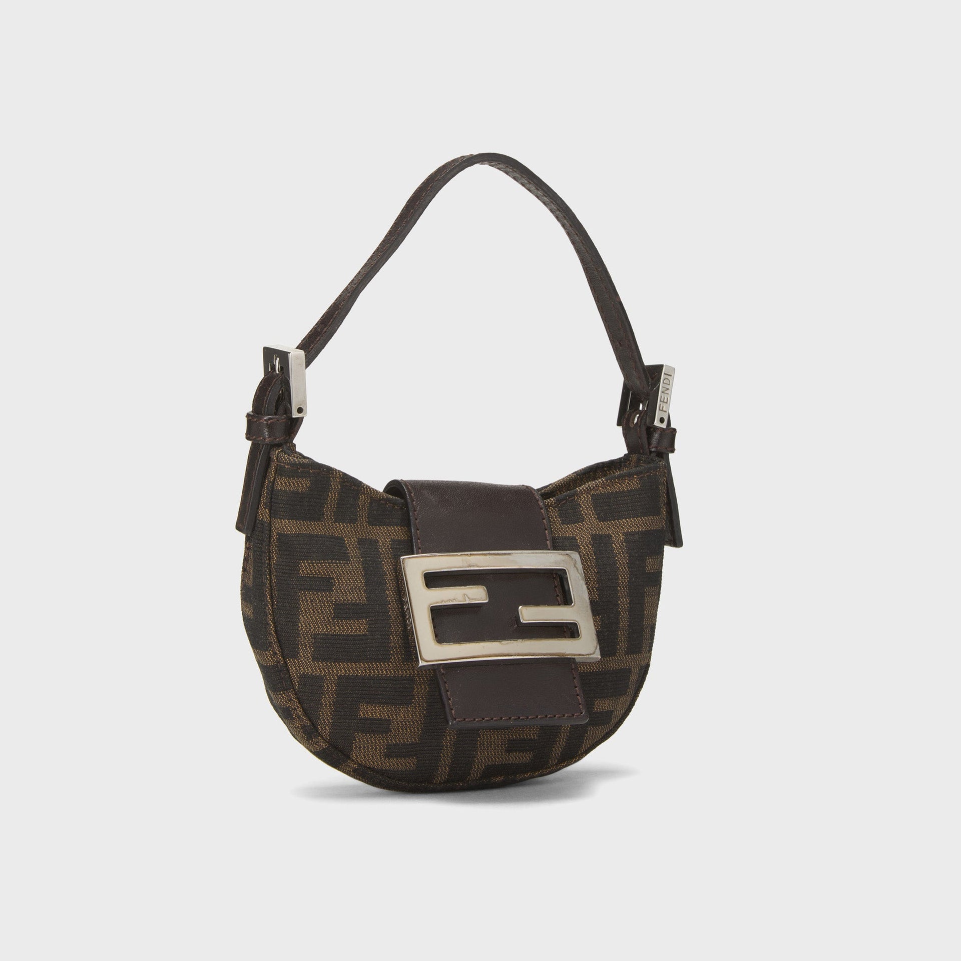 WGACA Fendi Zucca Croissant Mini Bag - Brown