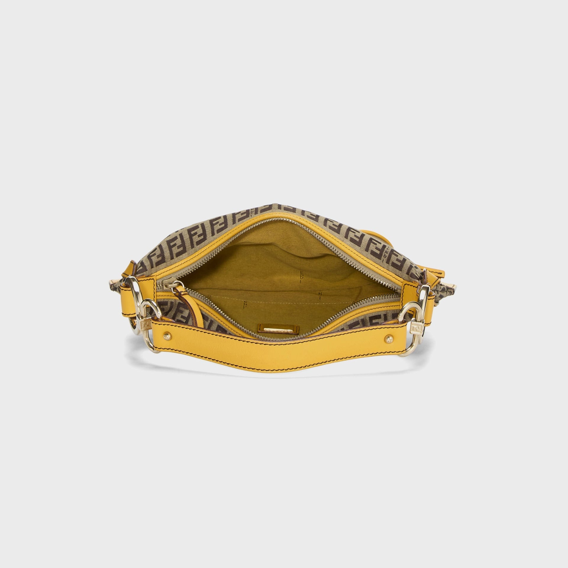 WGACA Fendi Zucchino Chef Pocket Shoulder Small - Yellow / Brown