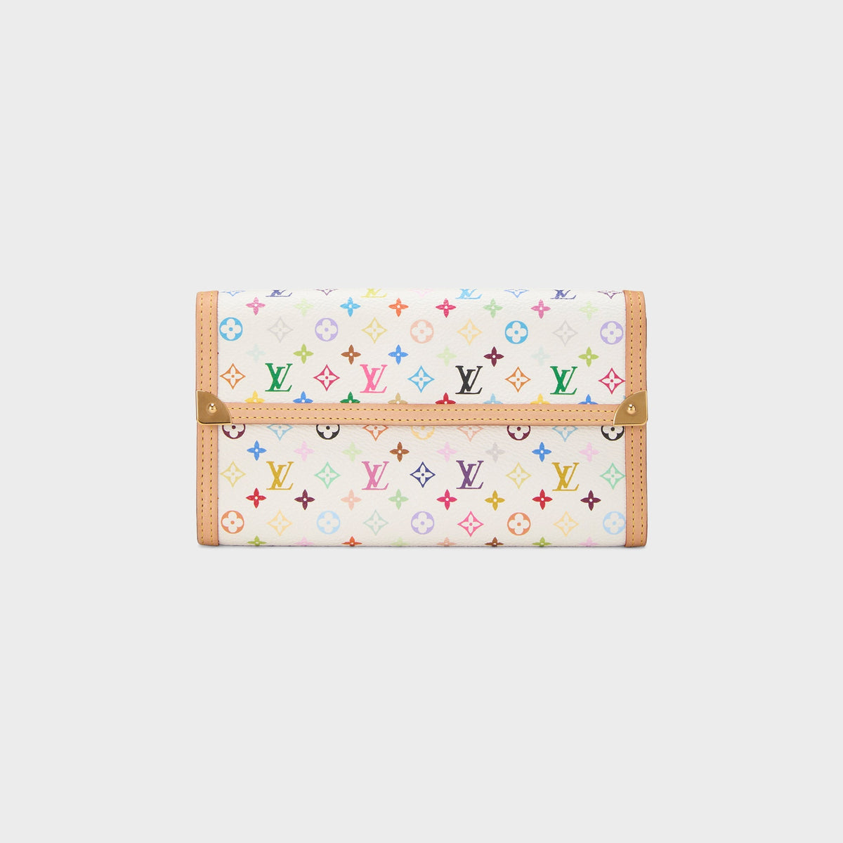 WGACA Louis Vuitton x Takashi Murakami International Wallet - Multi / White