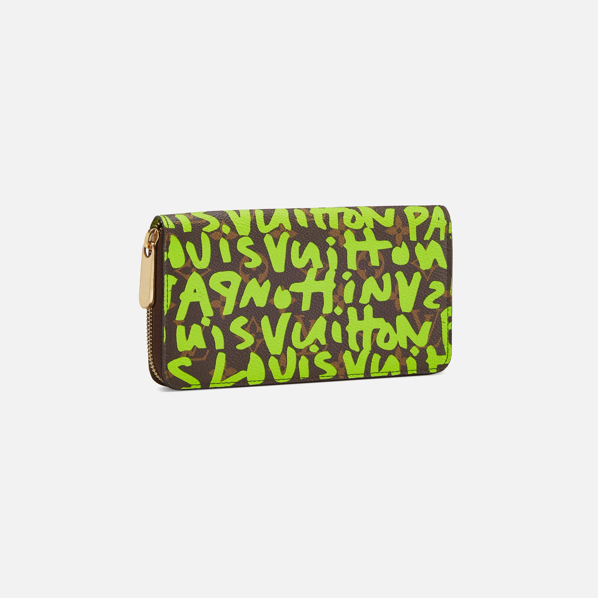 WGACA Louis Vuitton Sprouse Zippy Continental Wallet - Lime