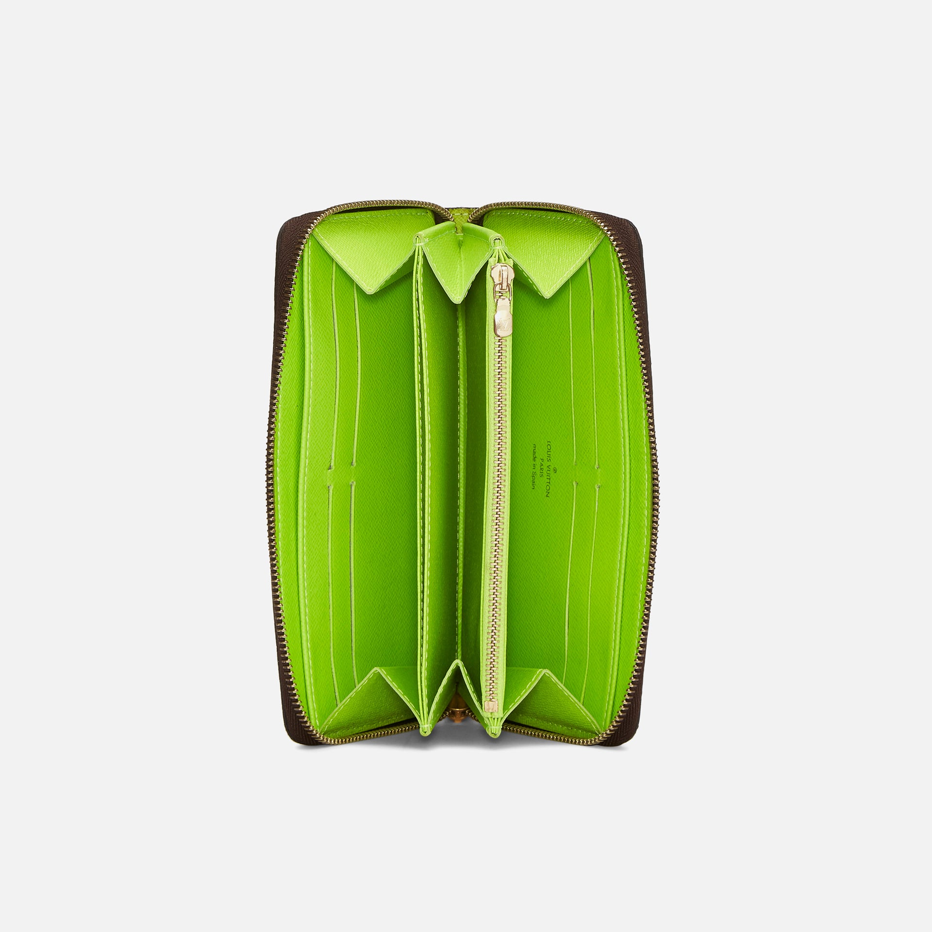 WGACA Louis Vuitton Sprouse Zippy Continental Wallet - Lime