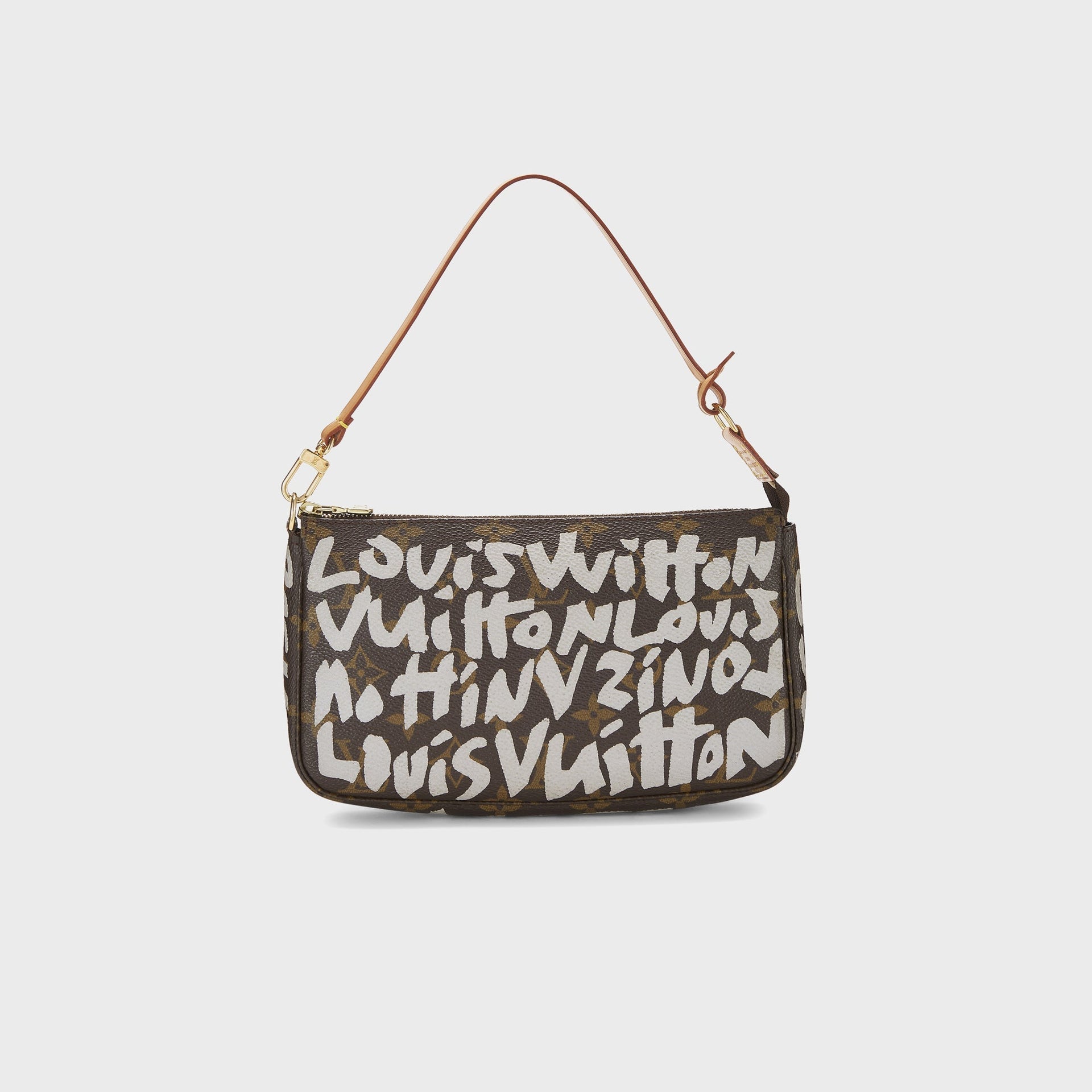 WGACA Louis Vuitton x Stephen Sprouse Monogram Graffiti Pochette - Grey