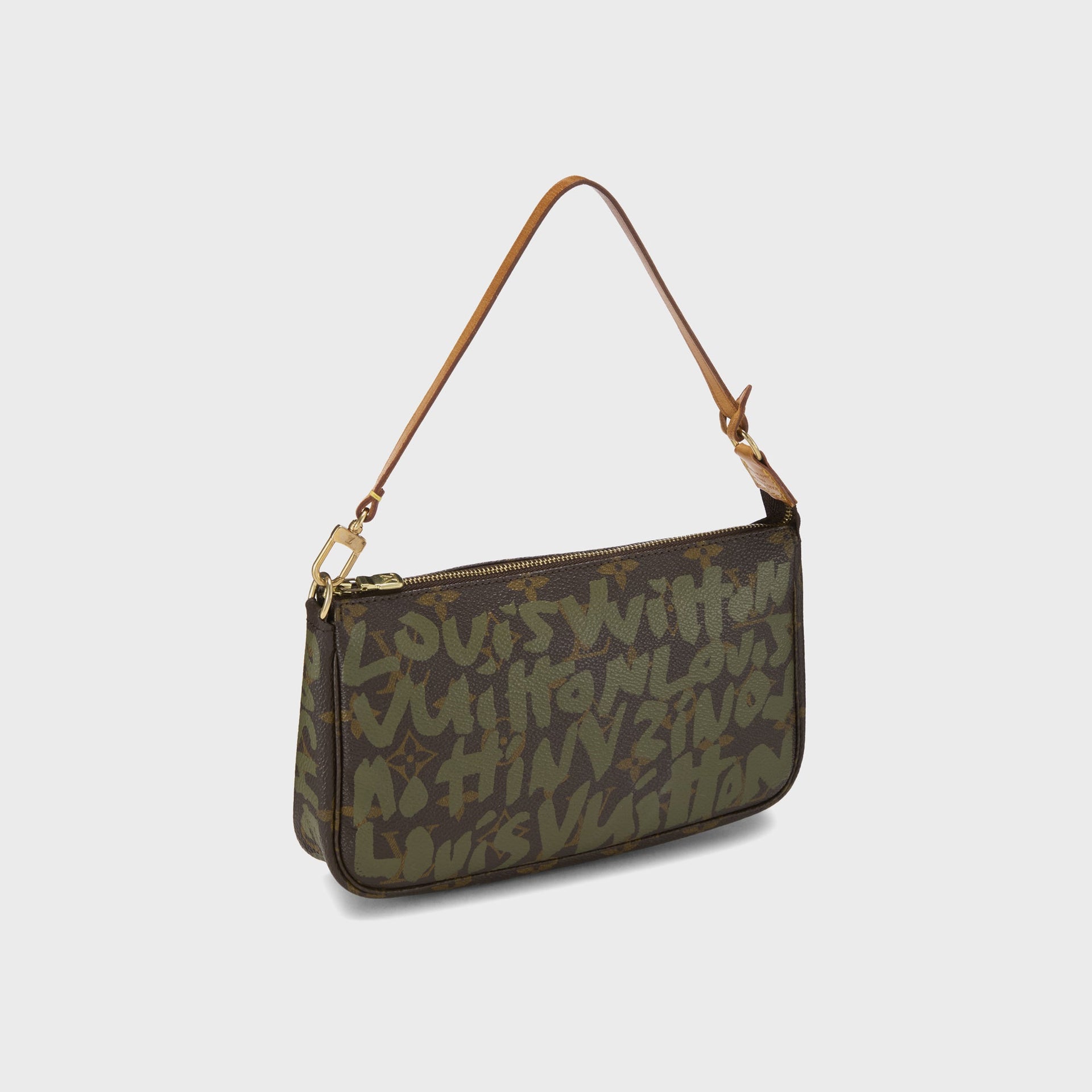 WGACA Louis Vuitton x Stephen Sprouse Grey Monogram Graffiti Pochette - Black