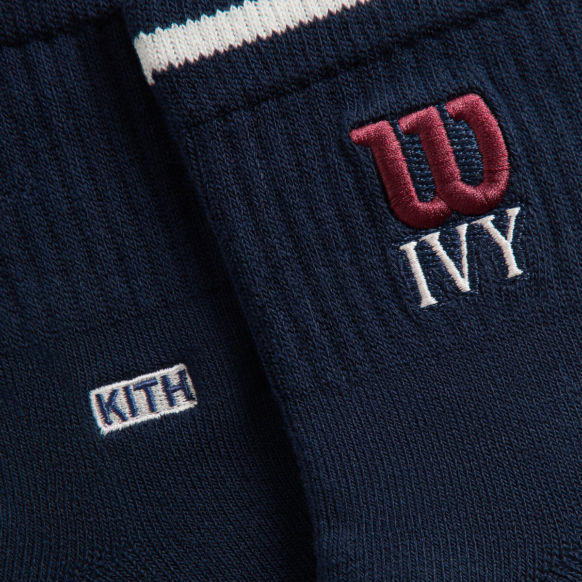 Kith Ivy for Wilson Quarter Top Striped Socks - Nocturnal