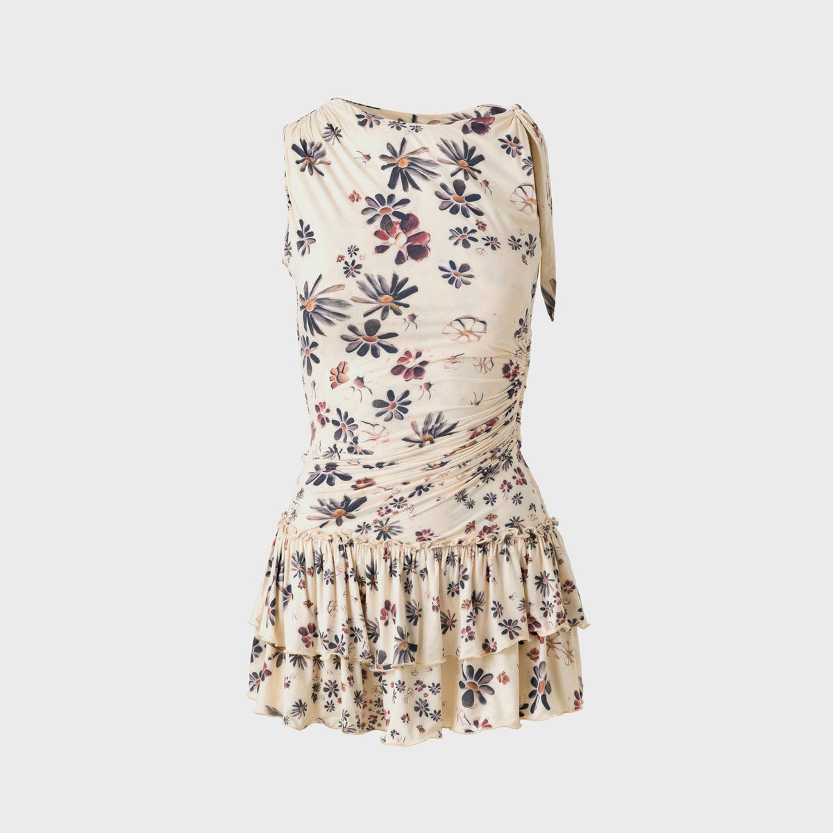 Siedres Ruffled Jersey Mini Dress - Multi