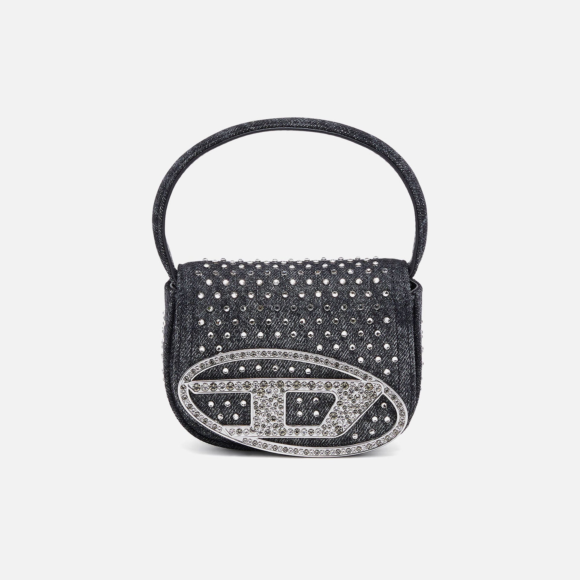 Diesel 1DR XS Denim Strass Bag - Black