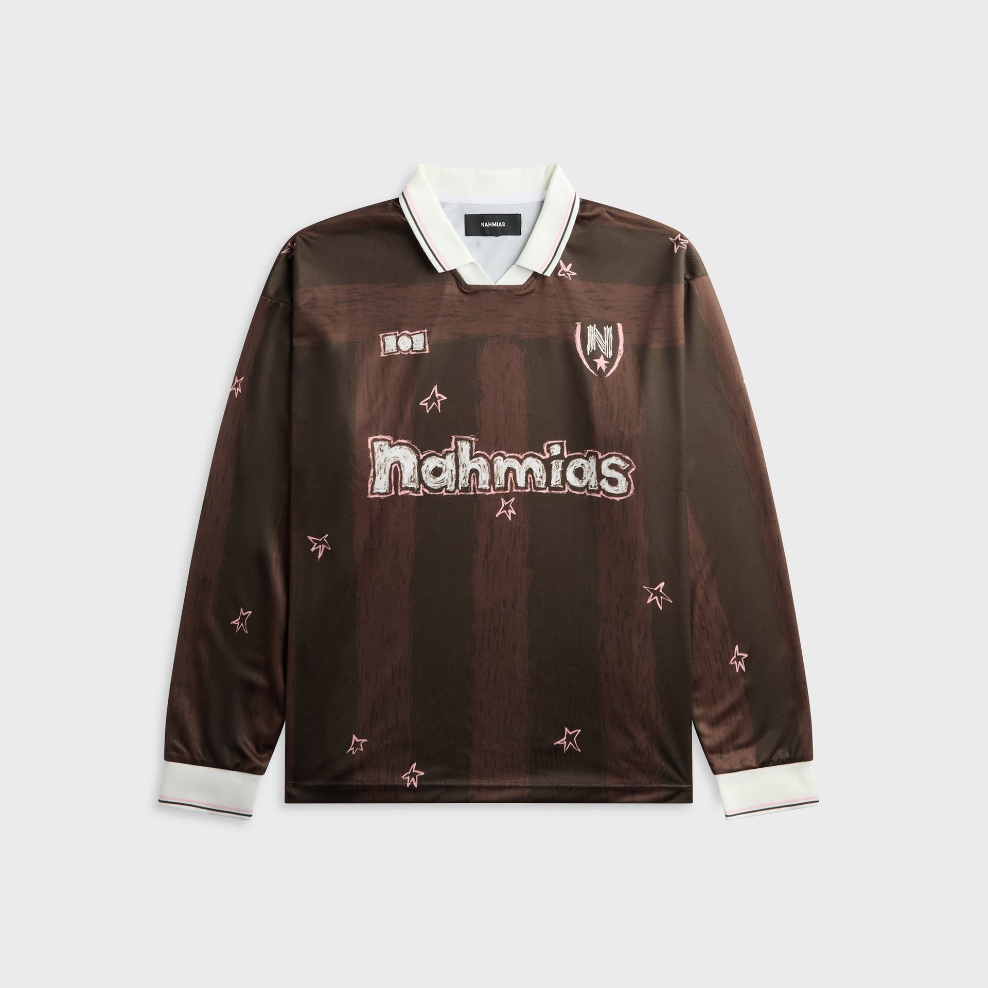 NAHMIAS Scribble Printed Jersey Tee - Brown