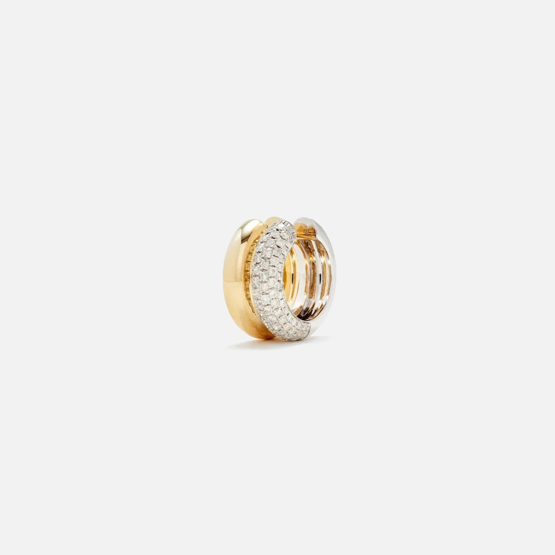 Yvonne Leon Clip Bouee Diamants - Yellow / White