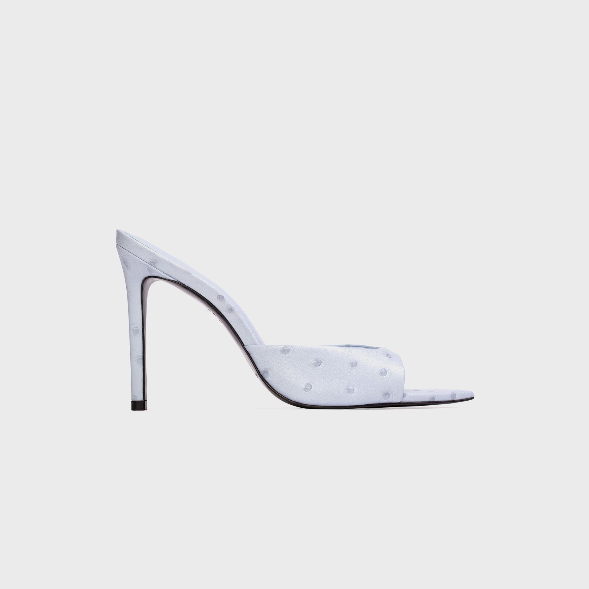 Black Suede Studio Brea - Sky Ostrich Leather