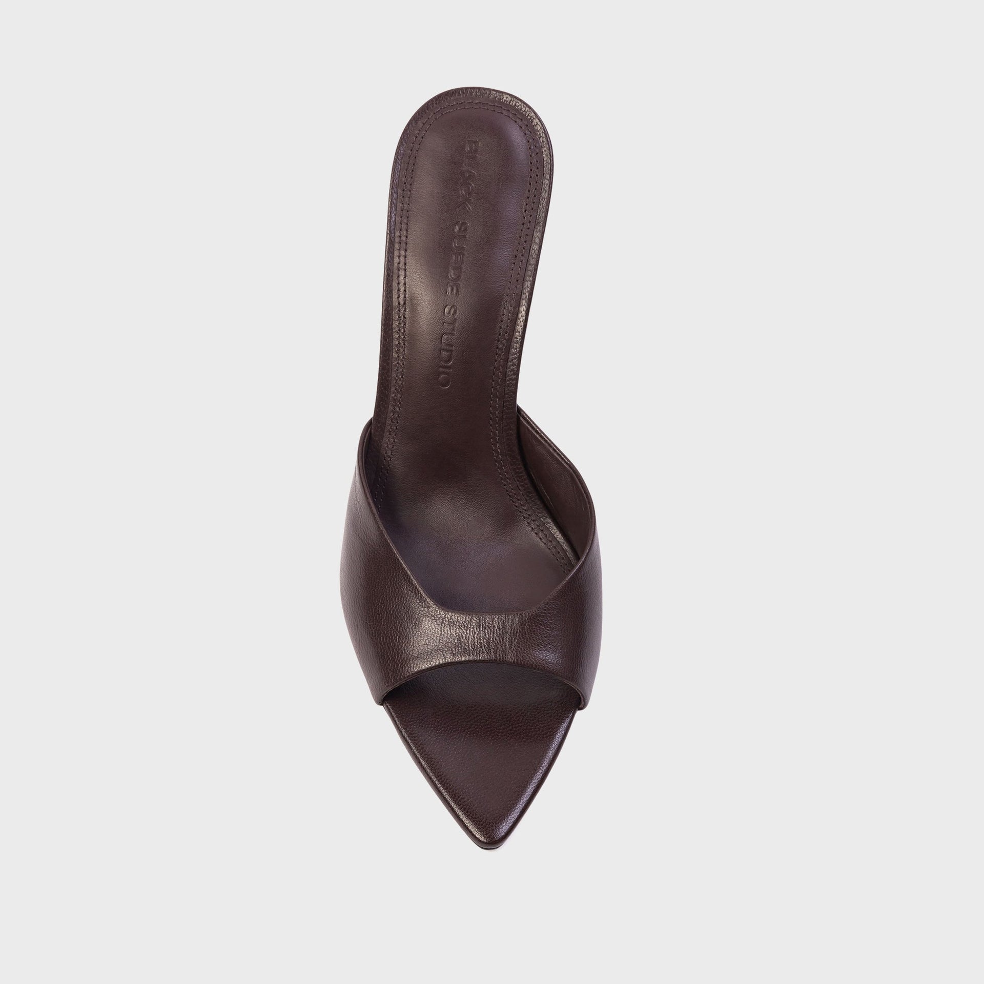 Black Suede Studio Brea 80 - Black Coffee Leather