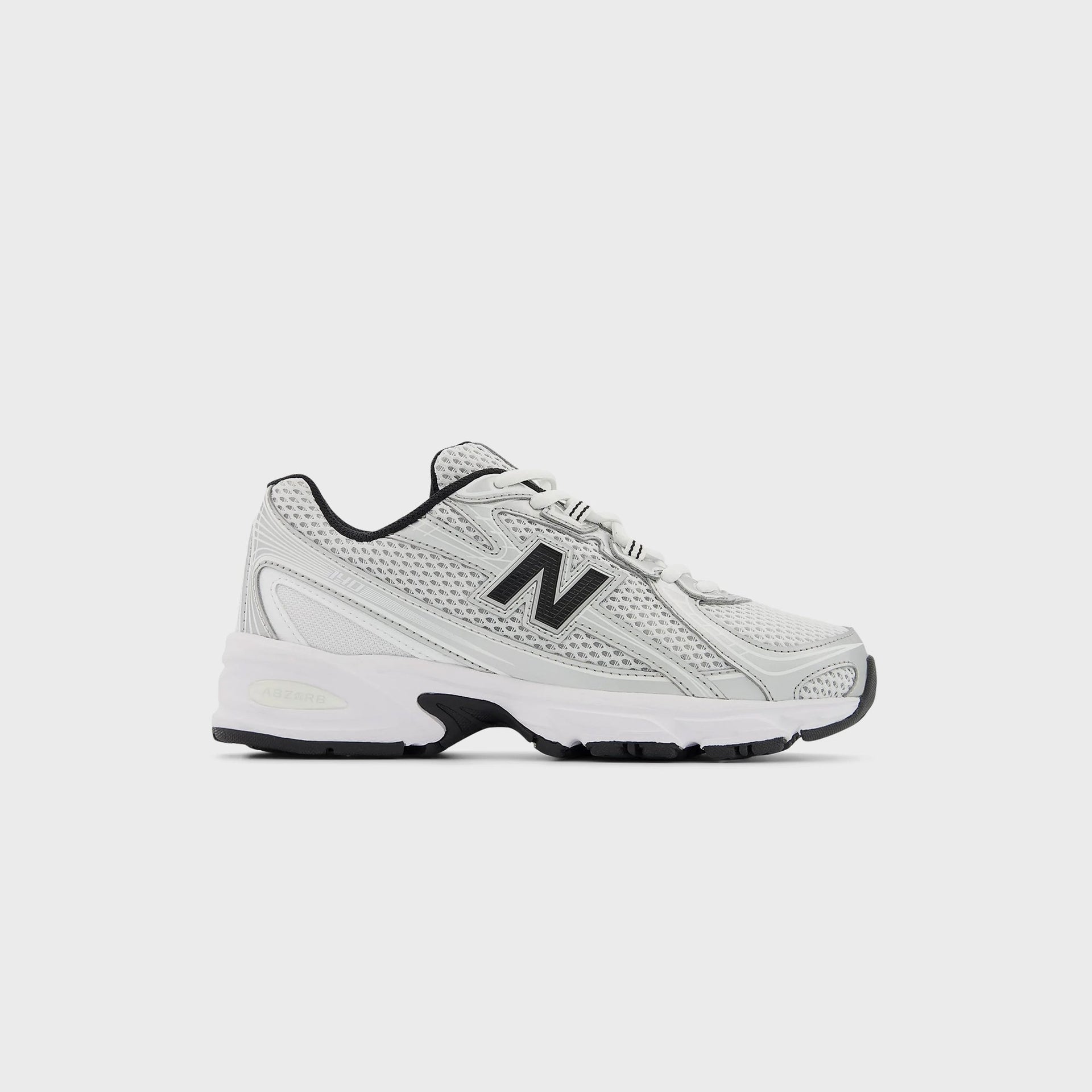 New Balance GS 740 - White / Silver Metallic