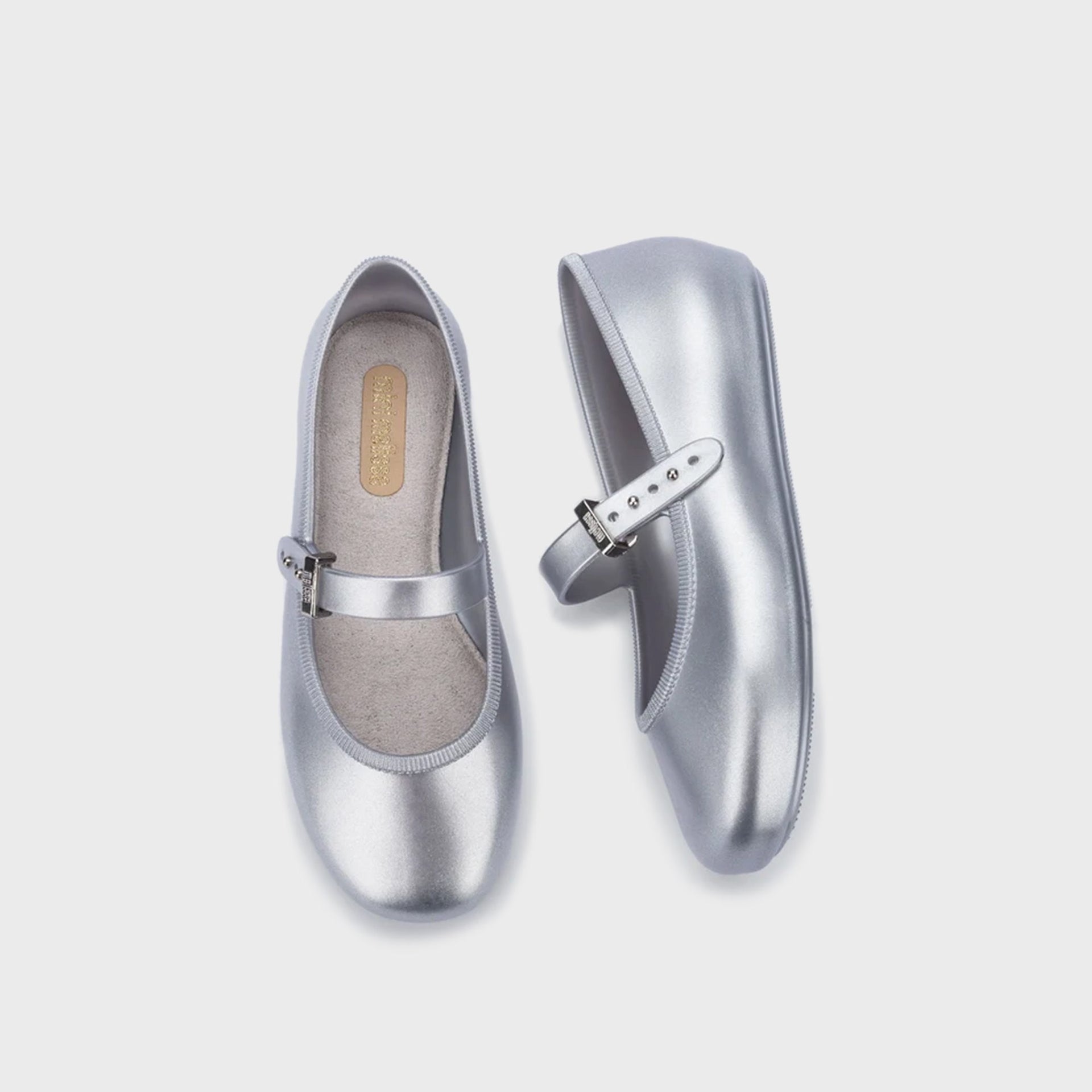 Melissa Kids Soft Ballerina Flat - Silver