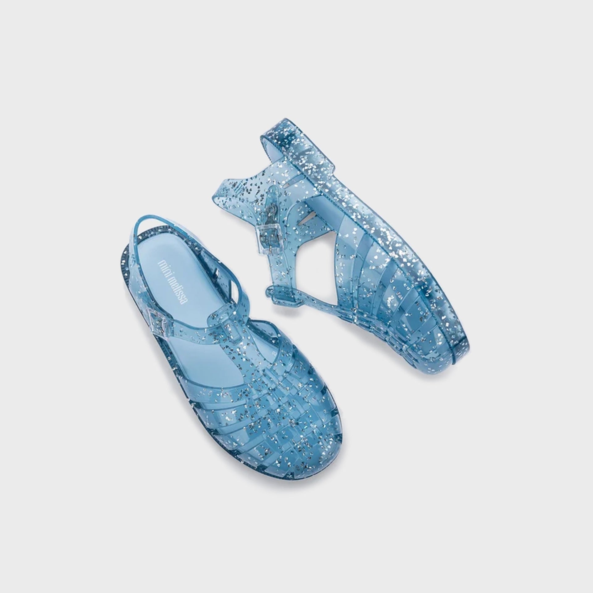 Melissa Kids Possession Shiny Elements II Sandal - Glitter Blue
