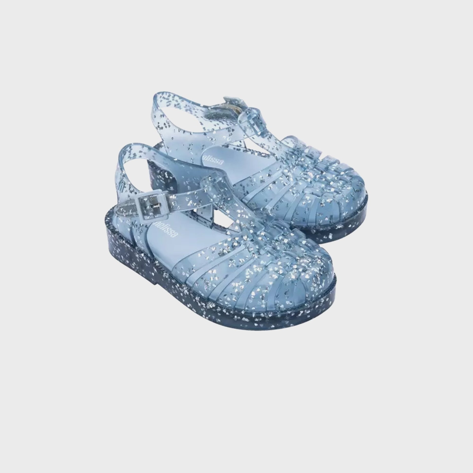 Melissa Baby Possession Shiny Elements II Sandal - Glitter Blue