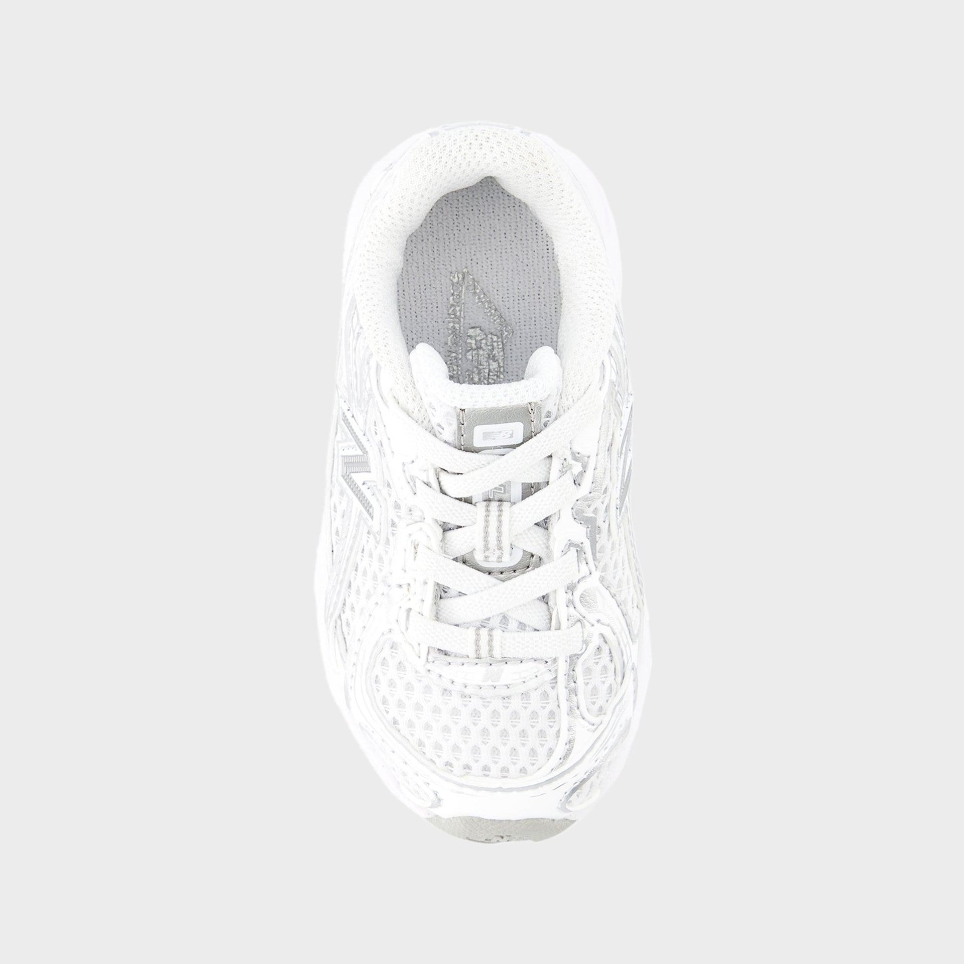 New Balance TD 740 Bungee Lace - White / Silver Metallic