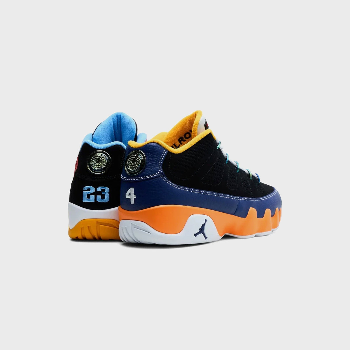 Jordan Air Jordan 9 Low - Black / University Blue / University Gold / Dark Cayenne / Challenge Red / Deep Royal Blue