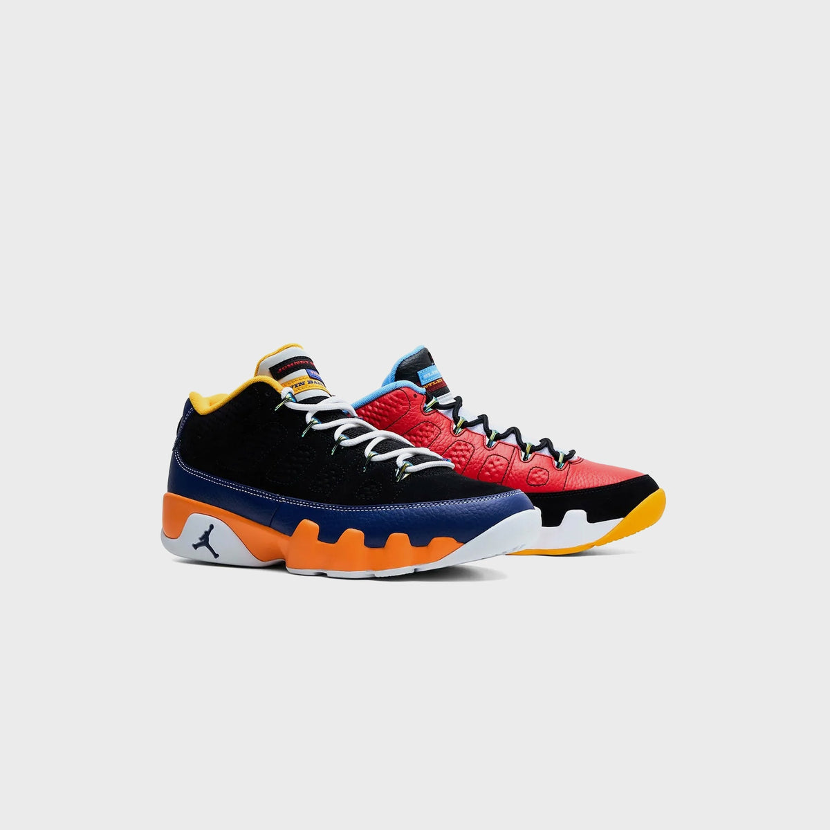 Jordan Air Jordan 9 Low - Black / University Blue / University Gold / Dark Cayenne / Challenge Red / Deep Royal Blue