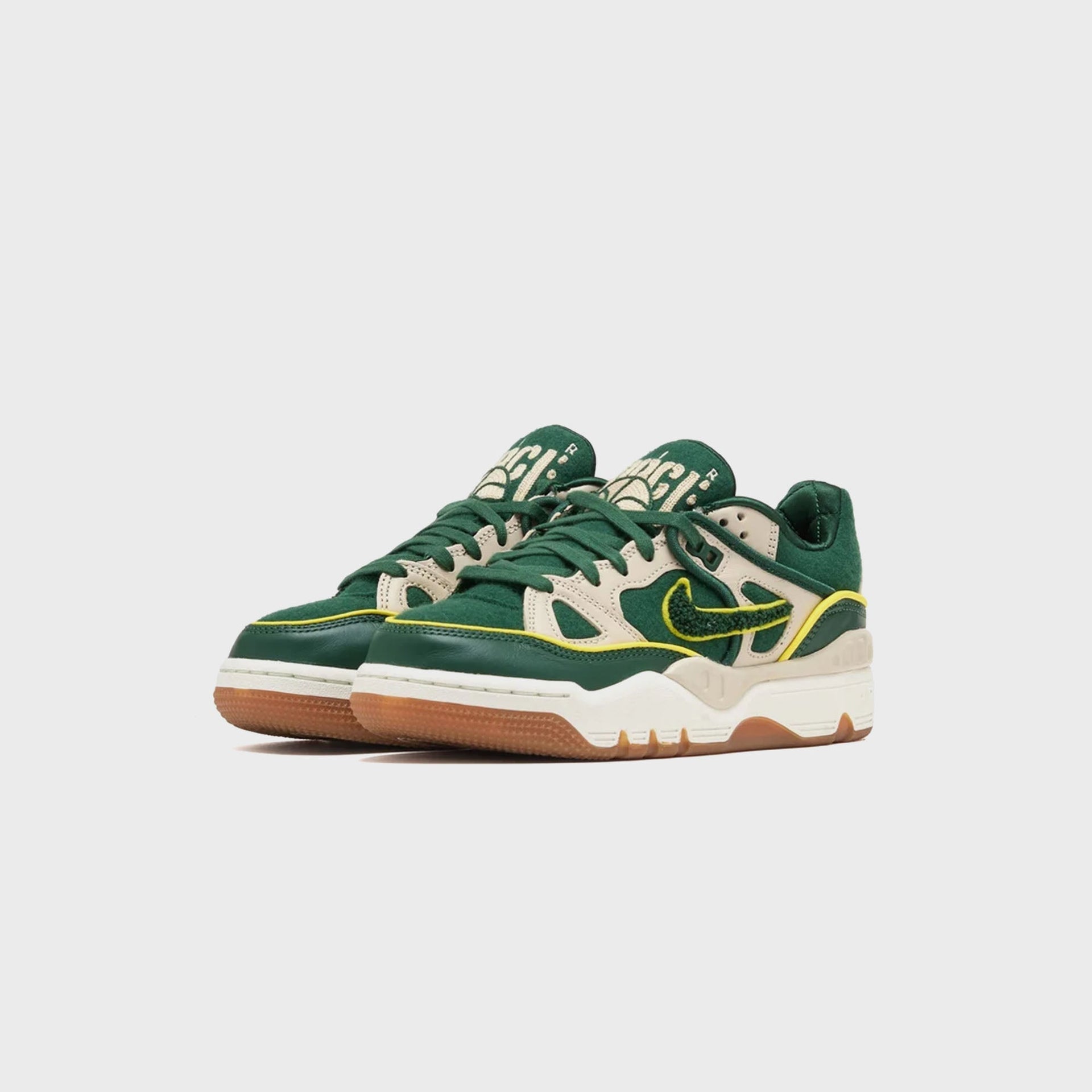 Nike x NIGO Air Force 3 - Forest Green / Oatmeal / Sail / Gum Light Brown / Yellow Strike