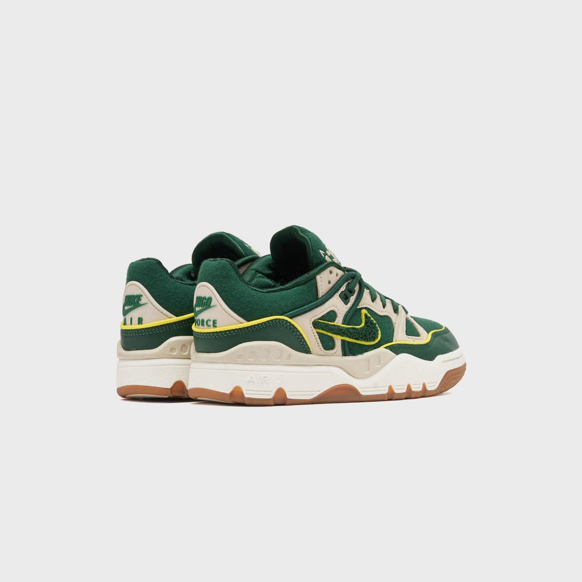 Nike x NIGO Air Force 3 - Forest Green / Oatmeal / Sail / Gum Light Brown / Yellow Strike