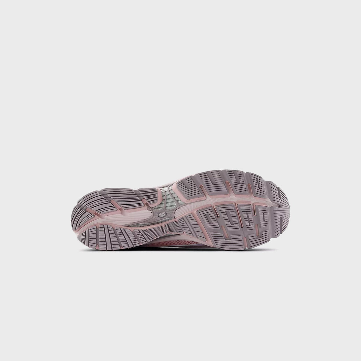 New Balance 1890A sneaker in Pink Granite / Pink Chalk, outsole view with grey-pink rubber tread pattern