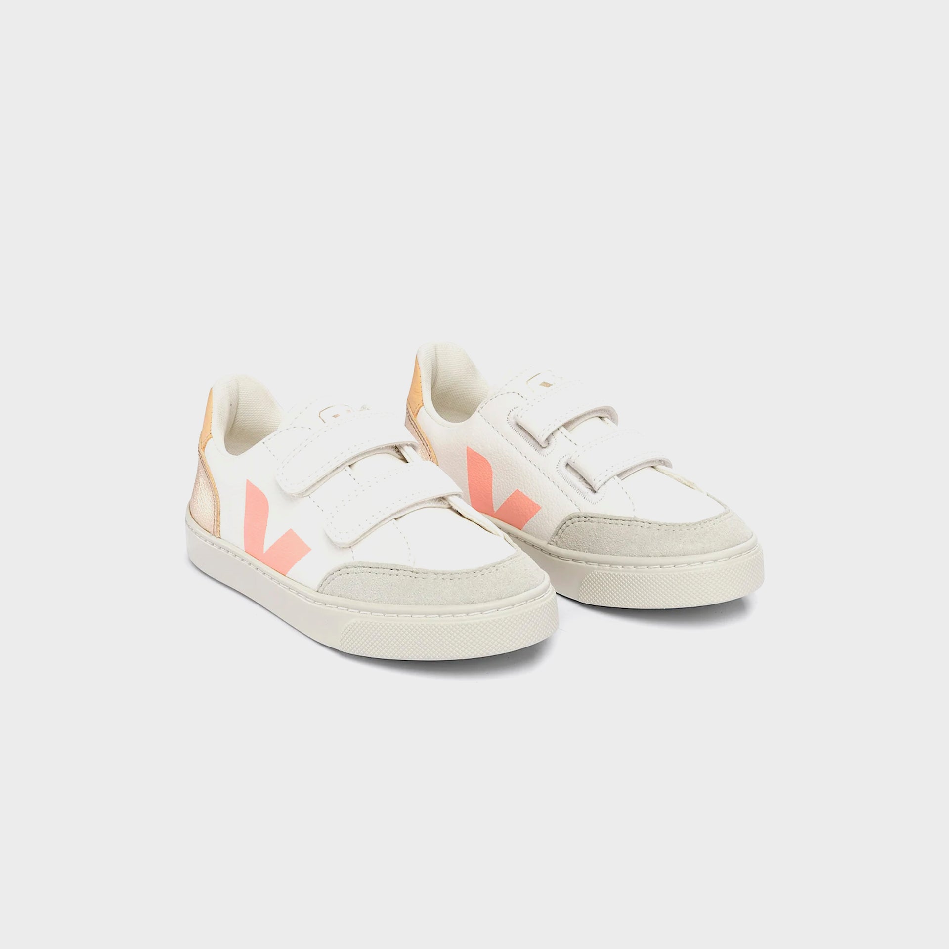 Veja Kids V-12 - Extra White / Multico / Platine