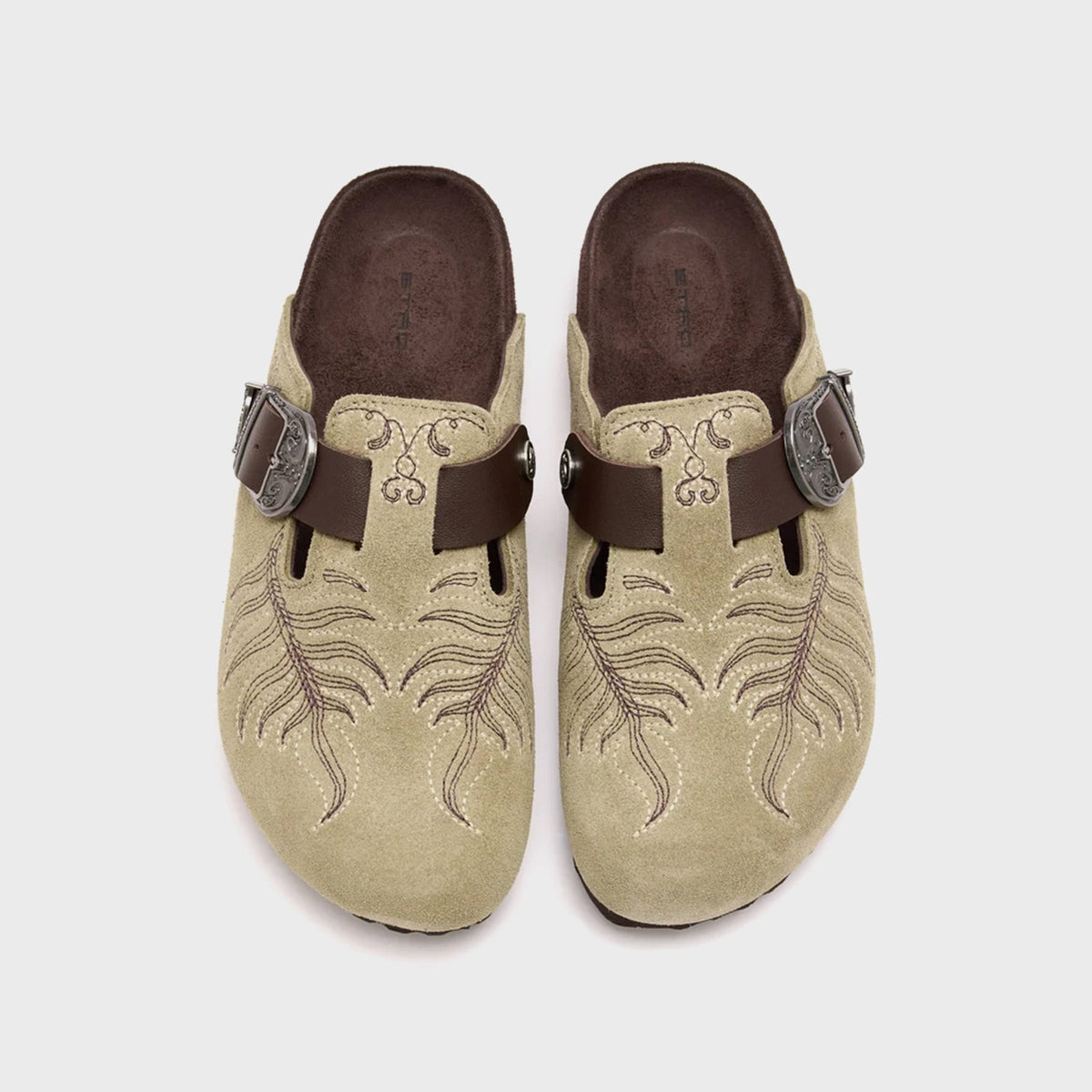 Birkenstock x ETRO Boston Embroidered - Taupe