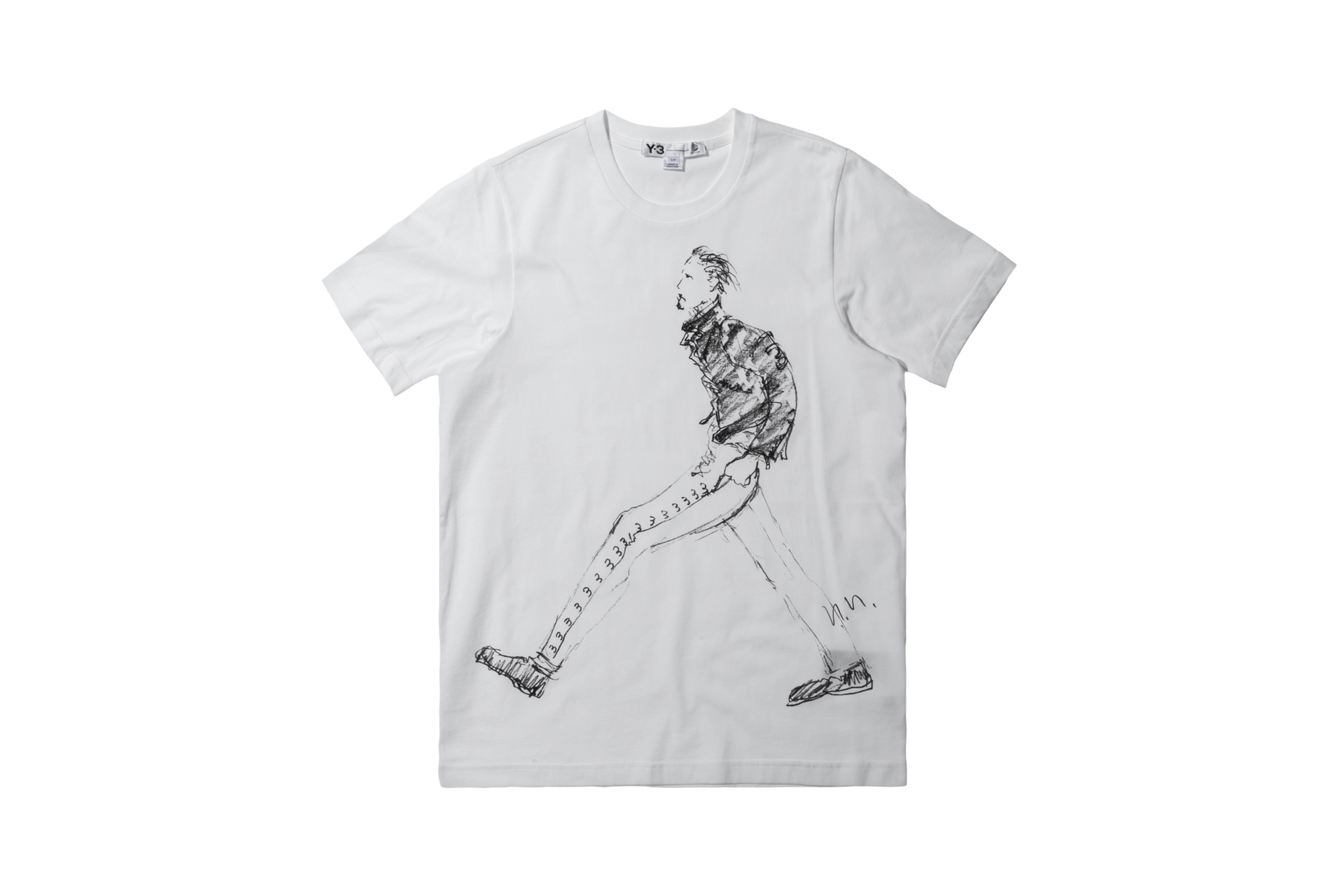 Y-3 Walking Sketch Tee - White