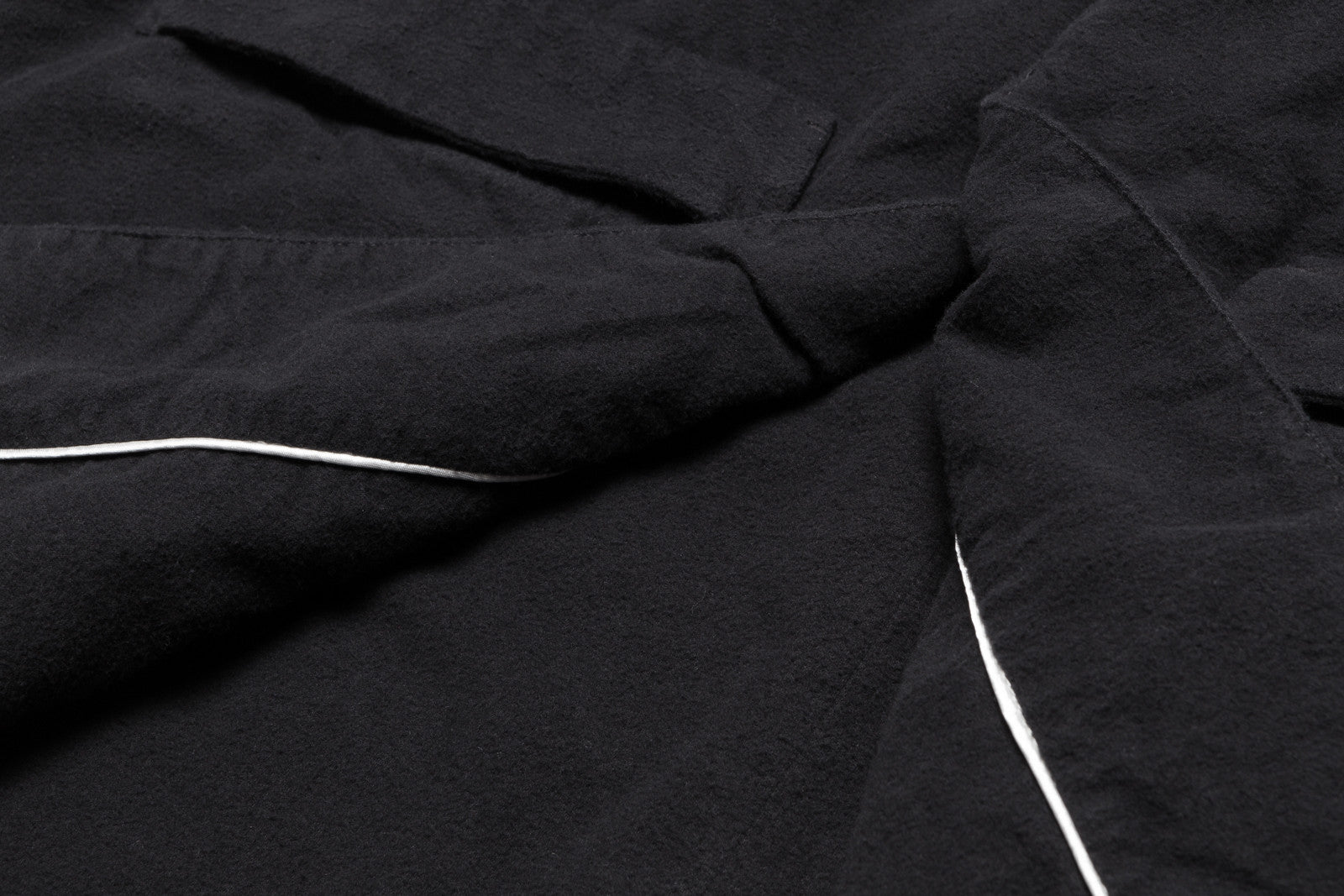 Ones Stroke Long Flannel Coat - Black