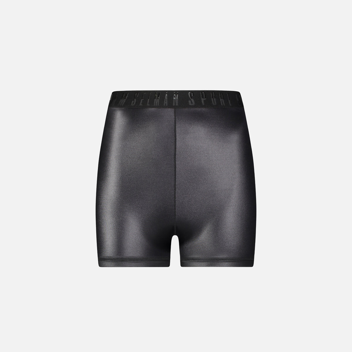 Adam Selman Branded Band Biker Short - Black Liquid