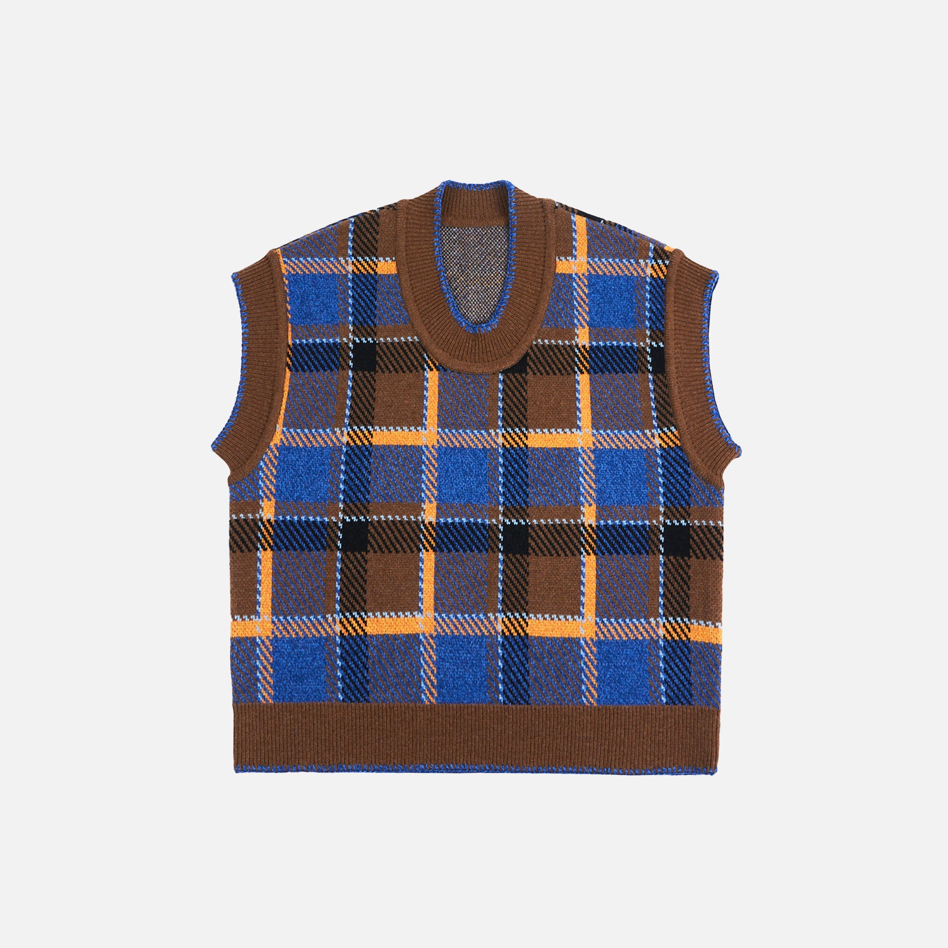 Ader Error Knit Vest - Blue Check