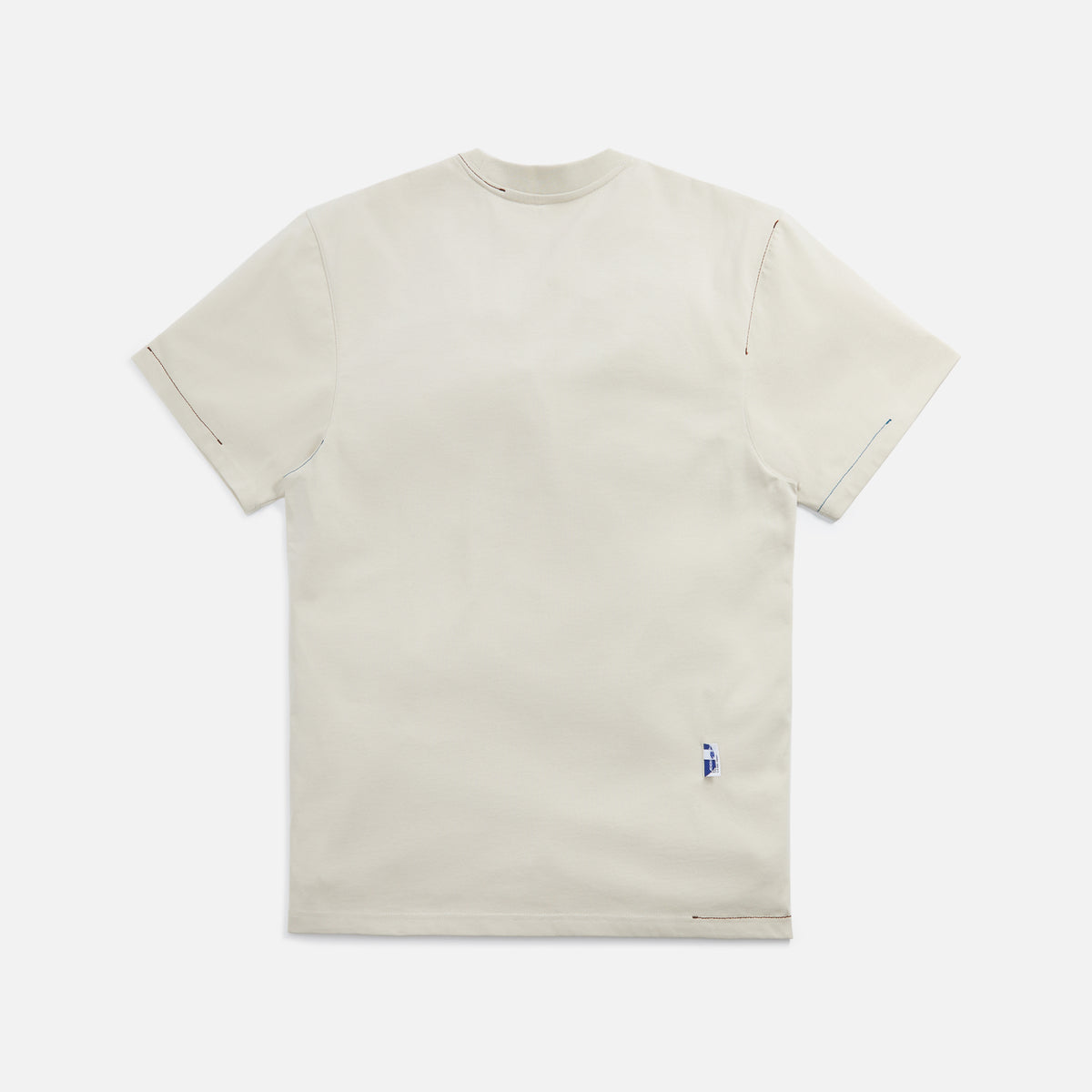 Ader Error Semi-Overfit Two-Color Stitch Tee - Beige