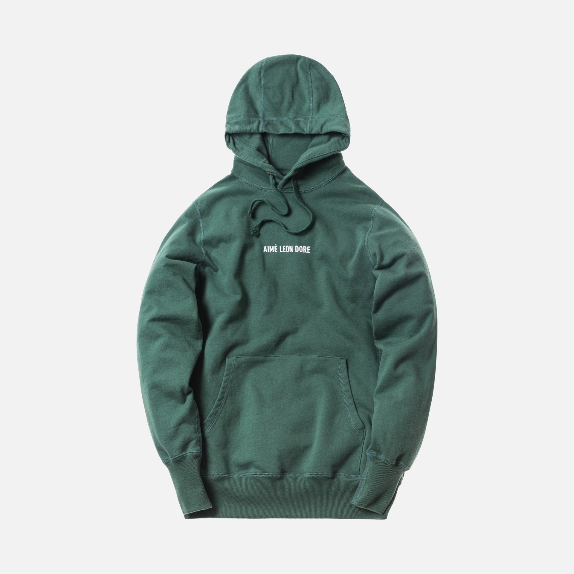 Aimé Leon Dore Logo Kanga Hoodie - Bottle Green