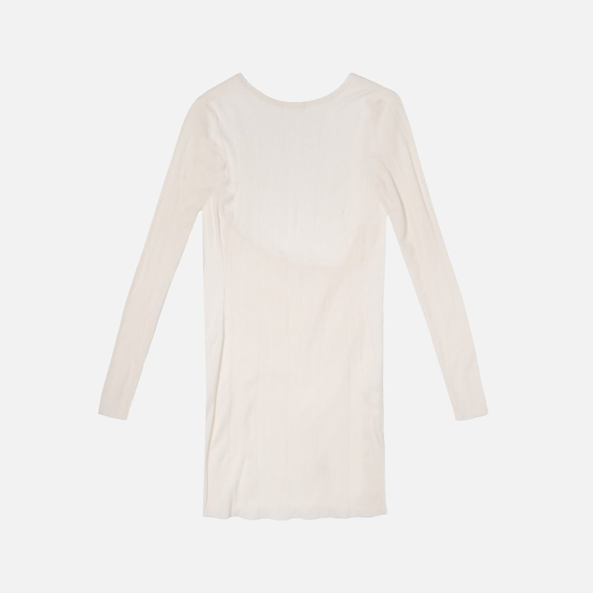 Aya Muse Ortensia Knit Open Back Dress - White