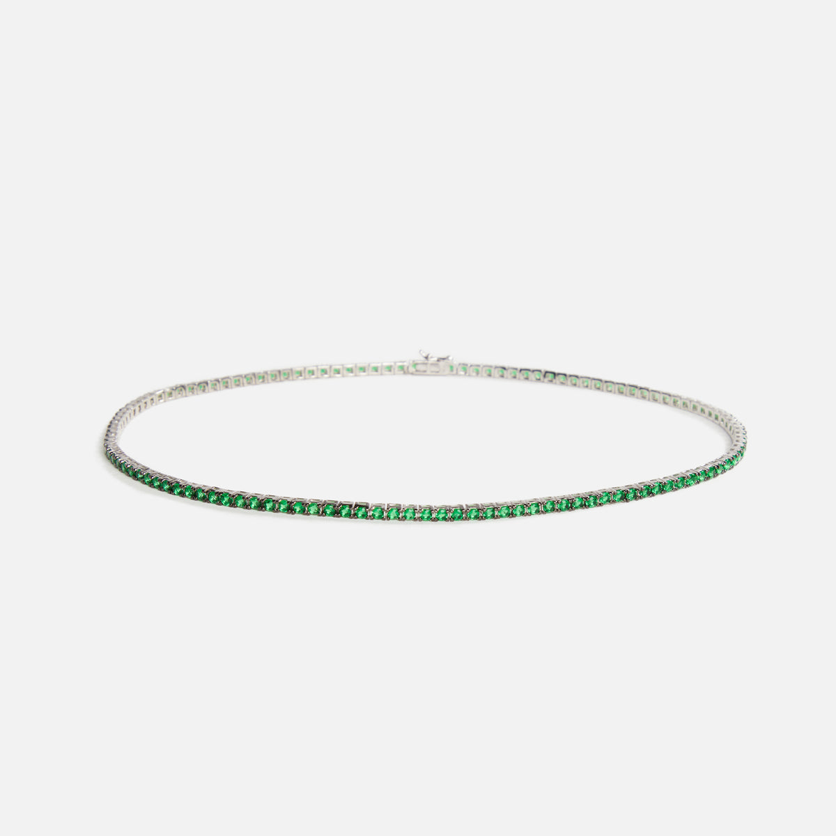 Amy Shehab Angelina II Tennis Necklace - Emerald