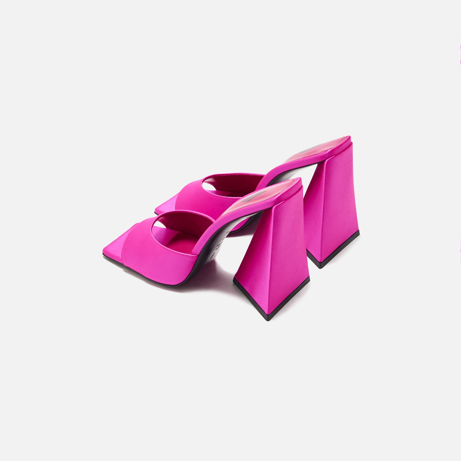The Attico Devon Mule Rasi - Fuchsia