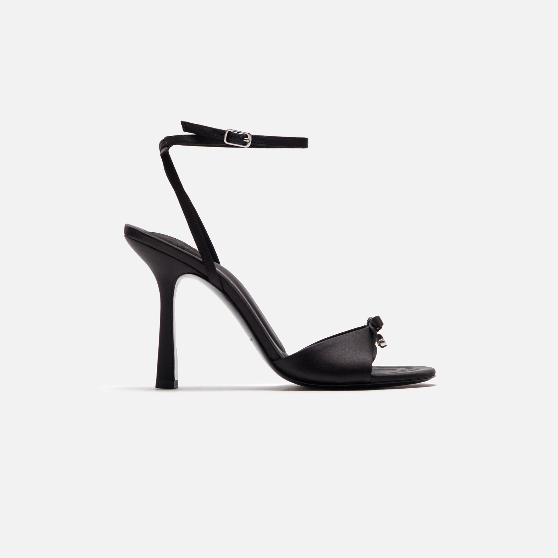 Alexander Wang Dahlia 105 Bow Sandal - Satin Black
