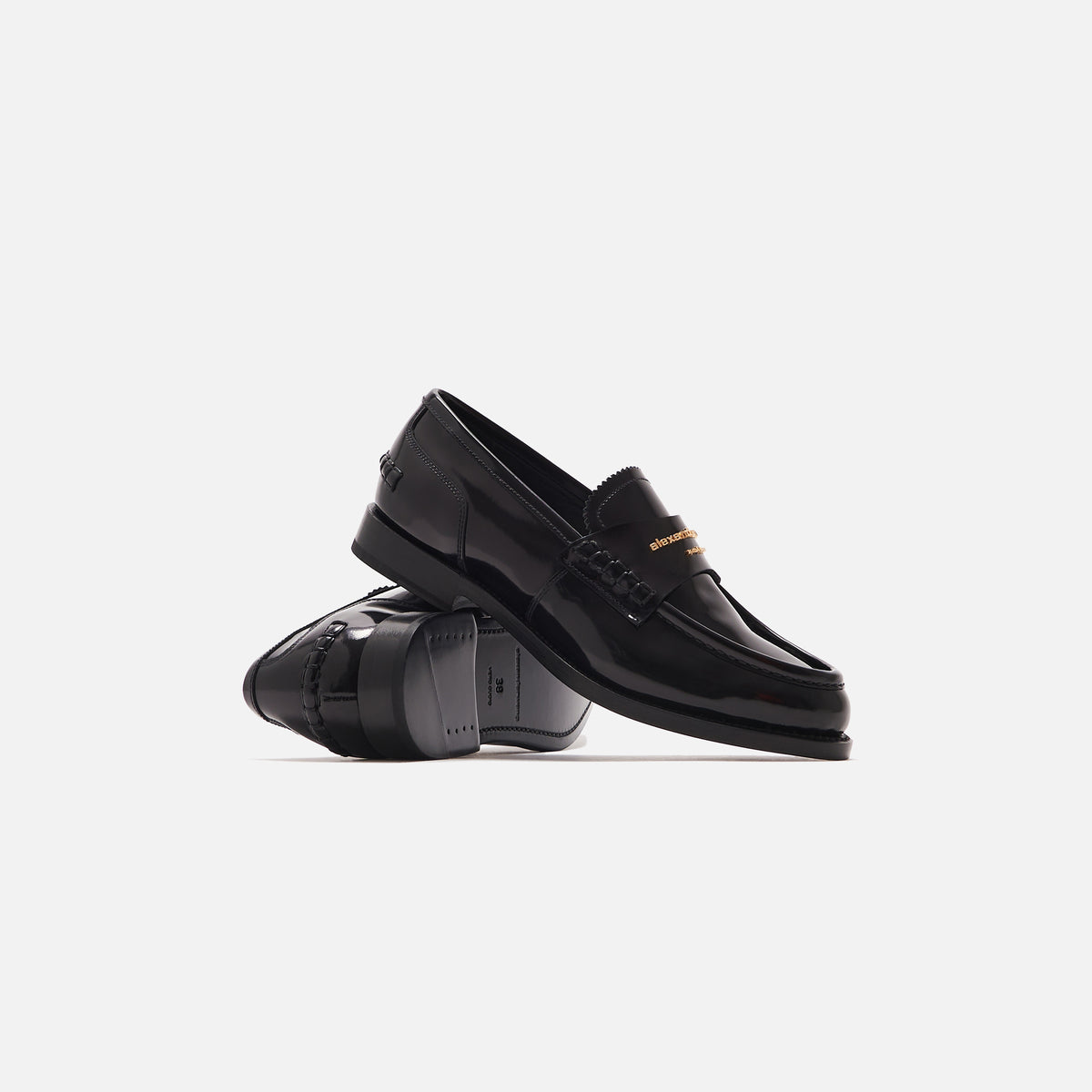 Alexander Wang Carter Logo Letters Box Calf - Black