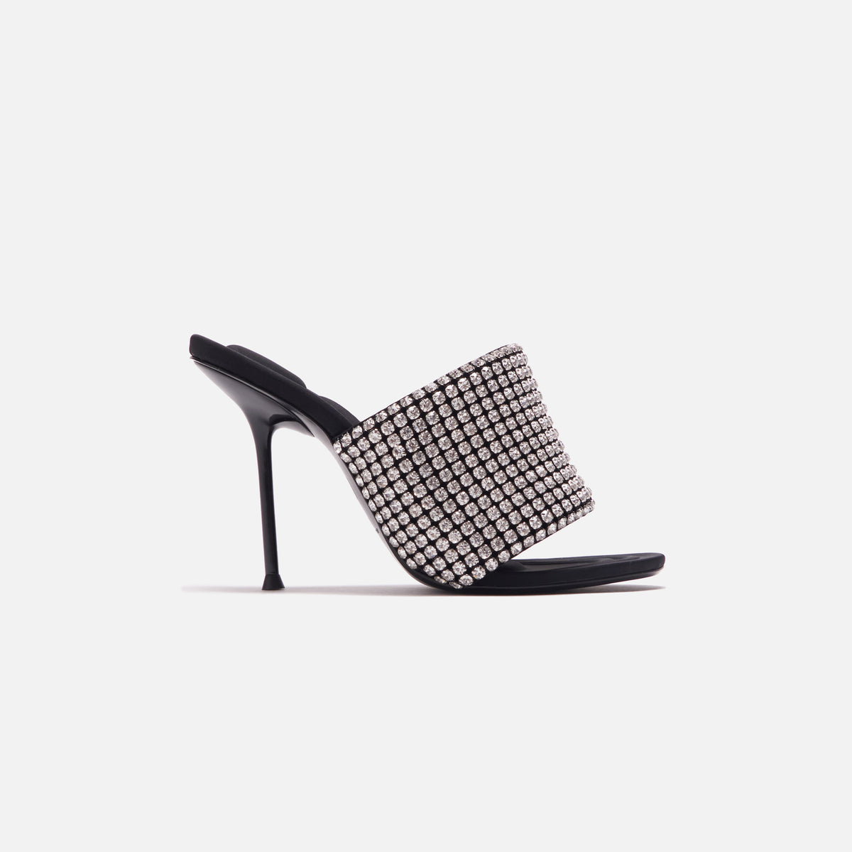 Alexander Wang Sienna Crystal Slide Sandal - Black