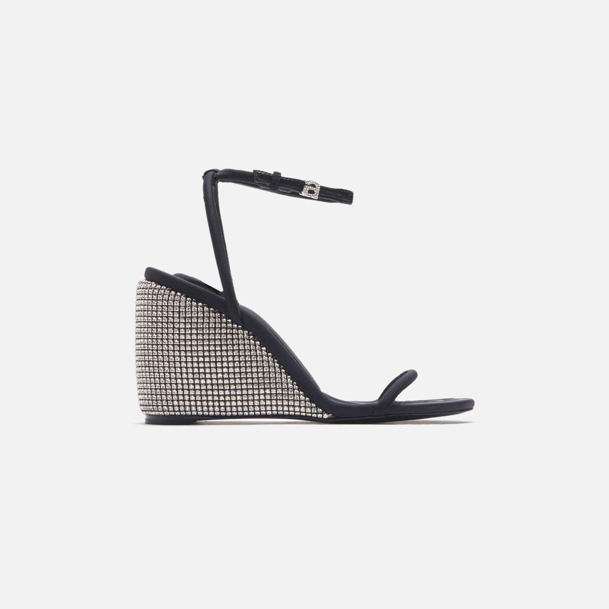 Alexander Wang Dahlia 95 Crystal Wedge Sandal - Black