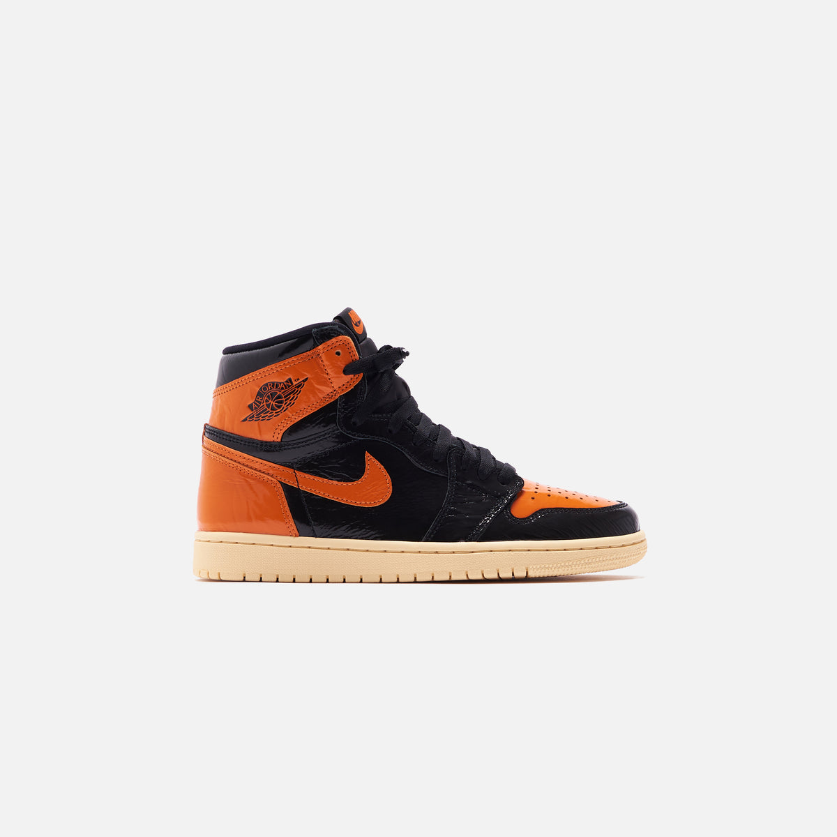 Nike Grade School  Air Jordan 1 Retro High OG - Black / Starfish / Pale Vanilla