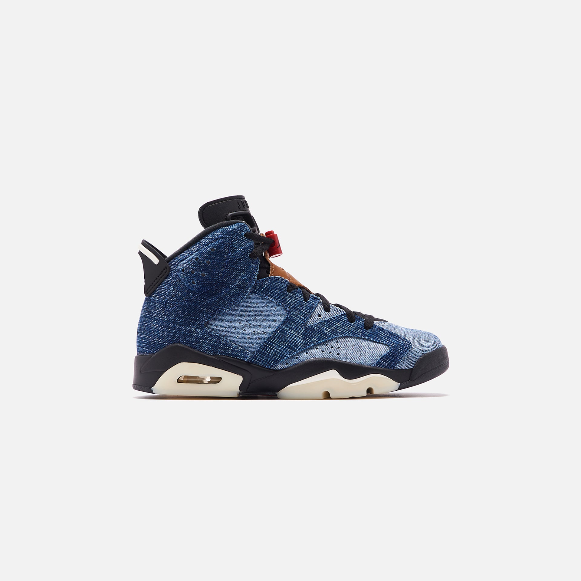 Nike Air Jordan 6 Retro - Washed Denim / Black / Sail / Varsity Red