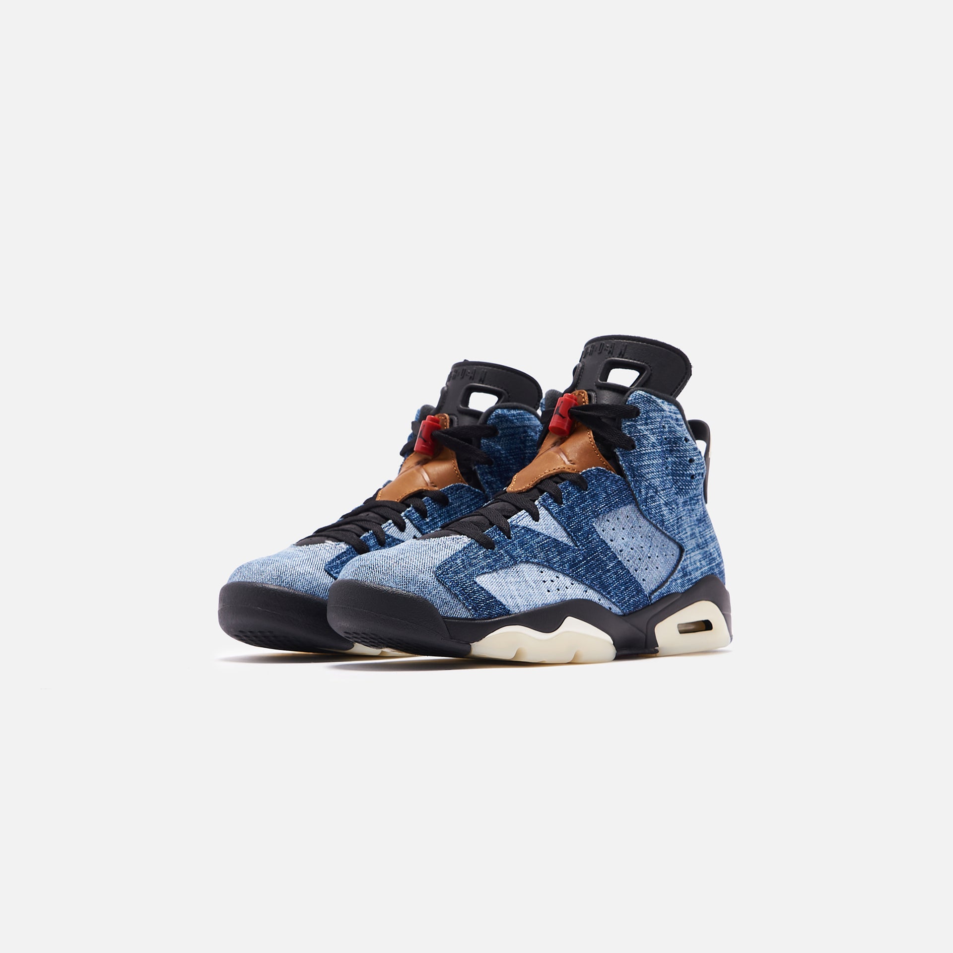 Nike Air Jordan 6 Retro - Washed Denim / Black / Sail / Varsity Red