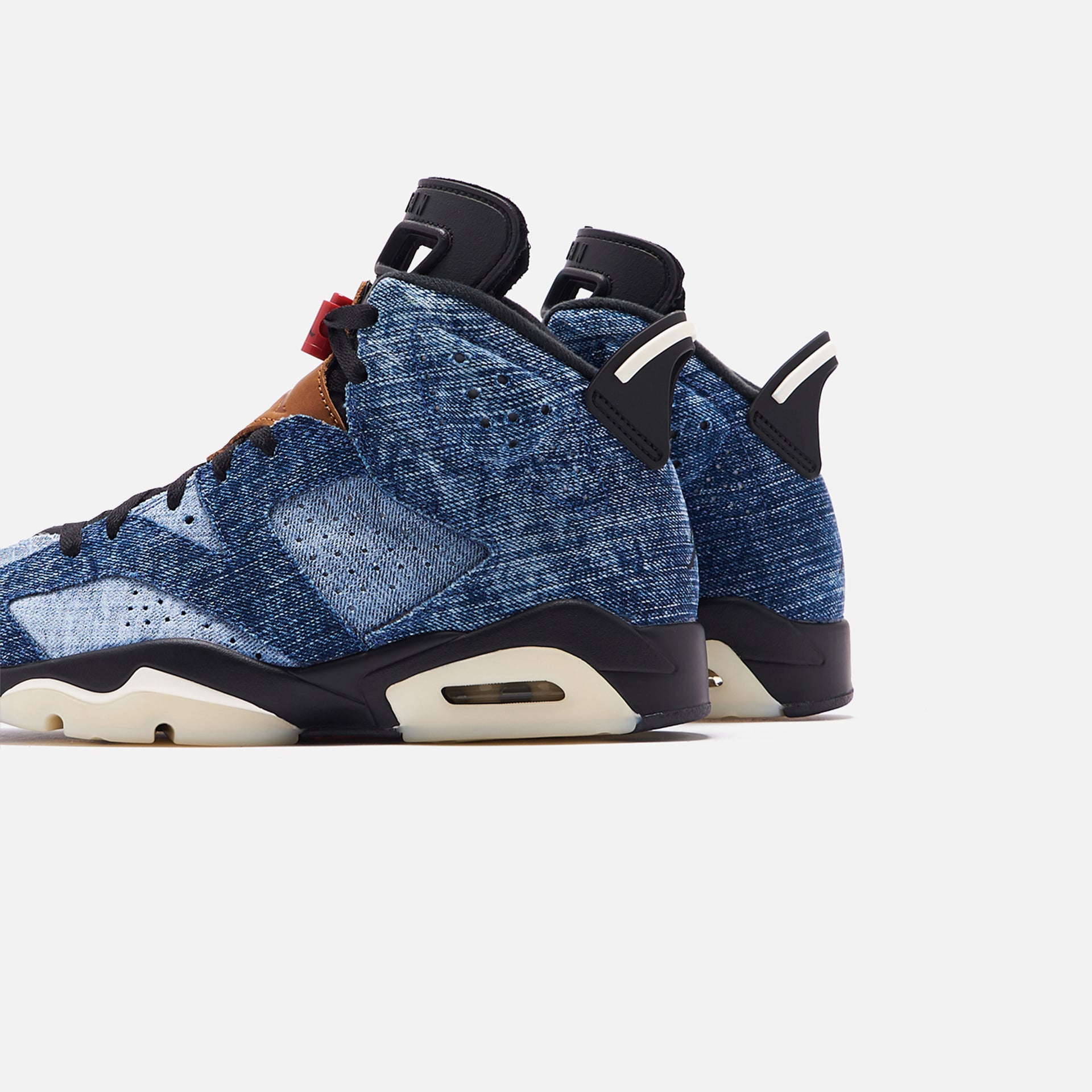 Nike Air Jordan 6 Retro - Washed Denim / Black / Sail / Varsity Red