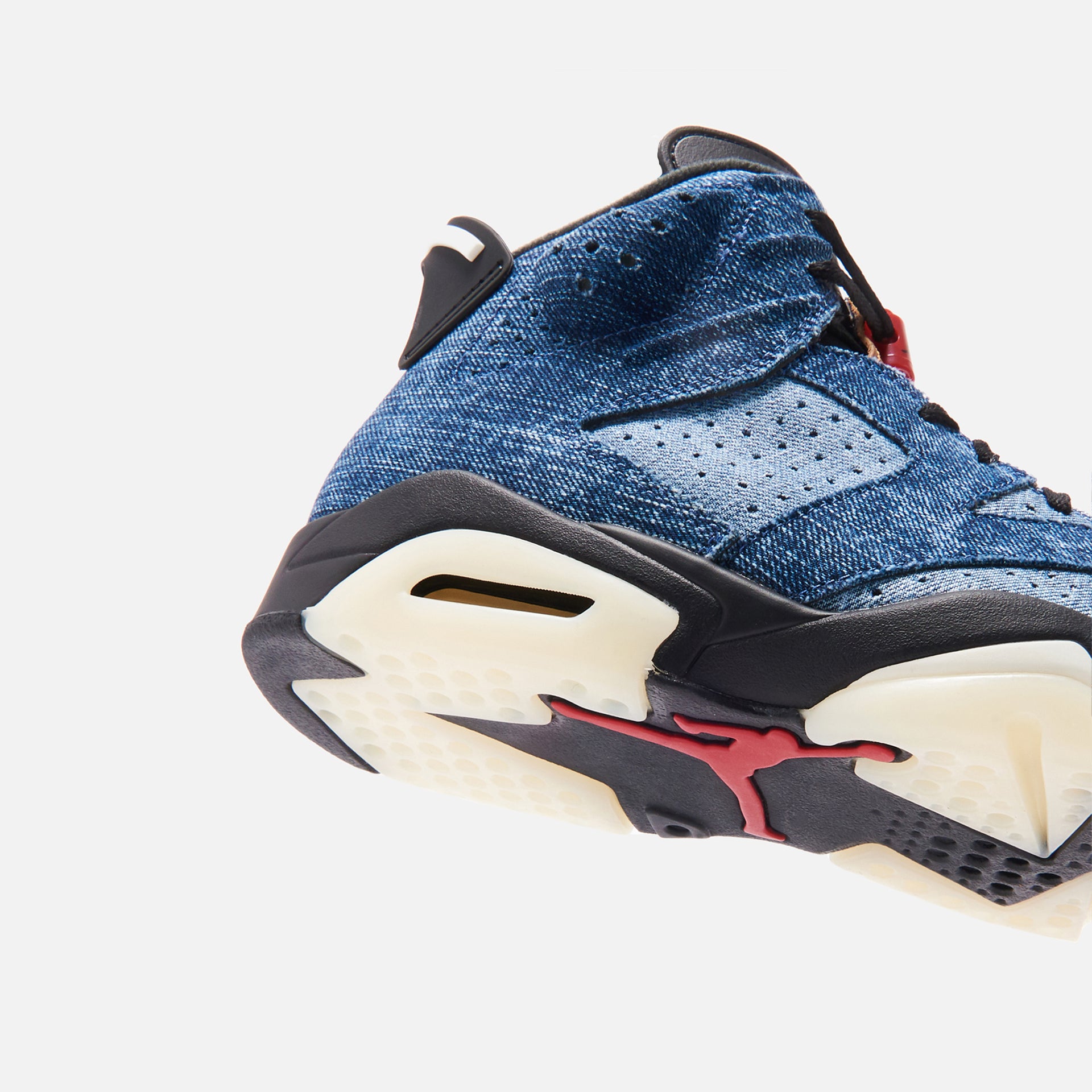 Nike Air Jordan 6 Retro - Washed Denim / Black / Sail / Varsity Red