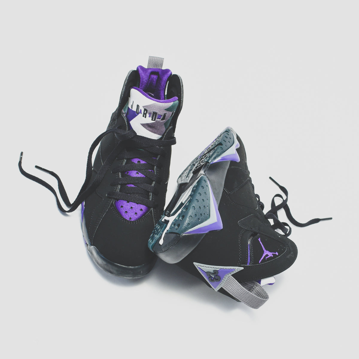 Nike GS Air Jordan 7 Retro - Black / Field Purple
