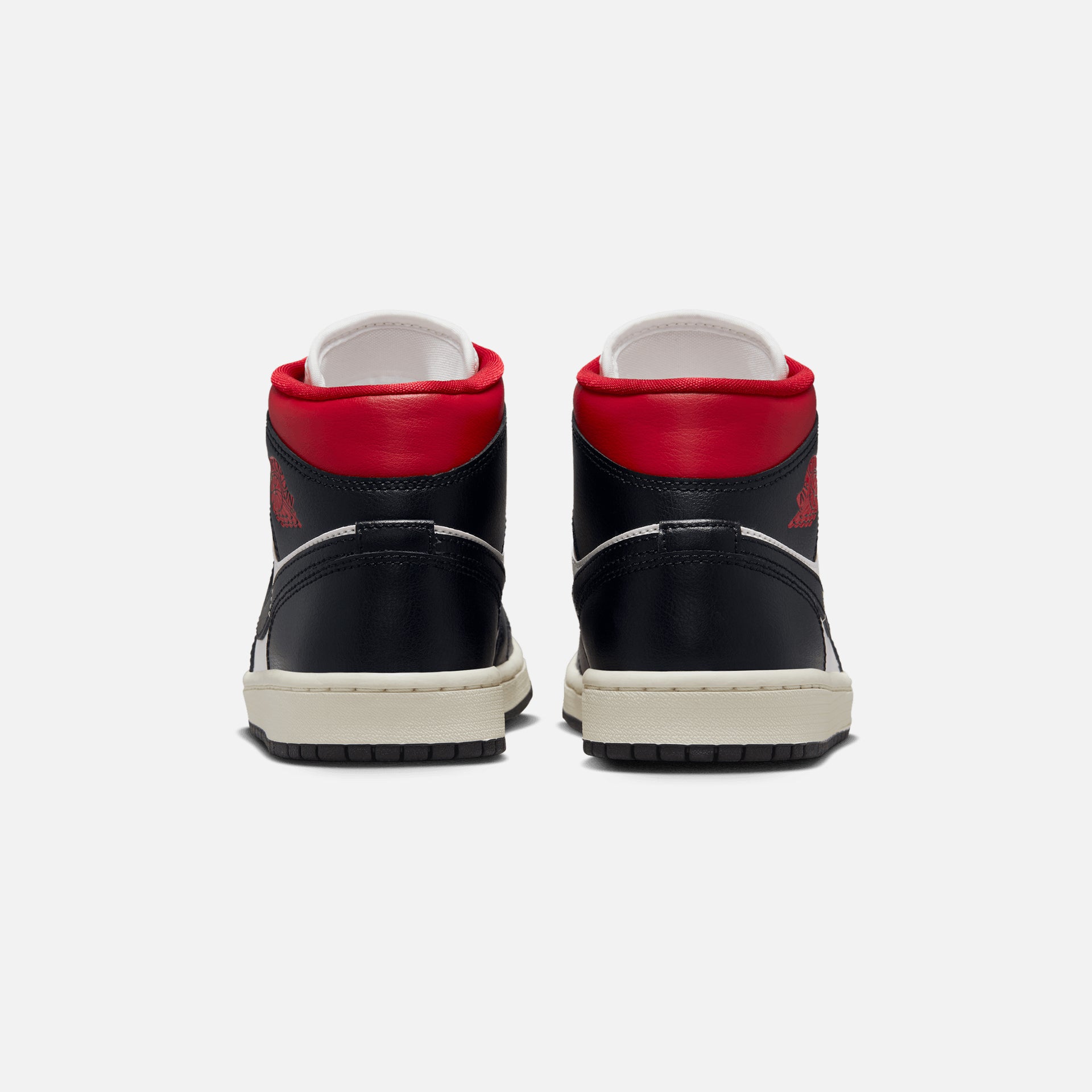 Nike WMNSmns Air Jordan 1 Mid - Black / Gym Red / Sail