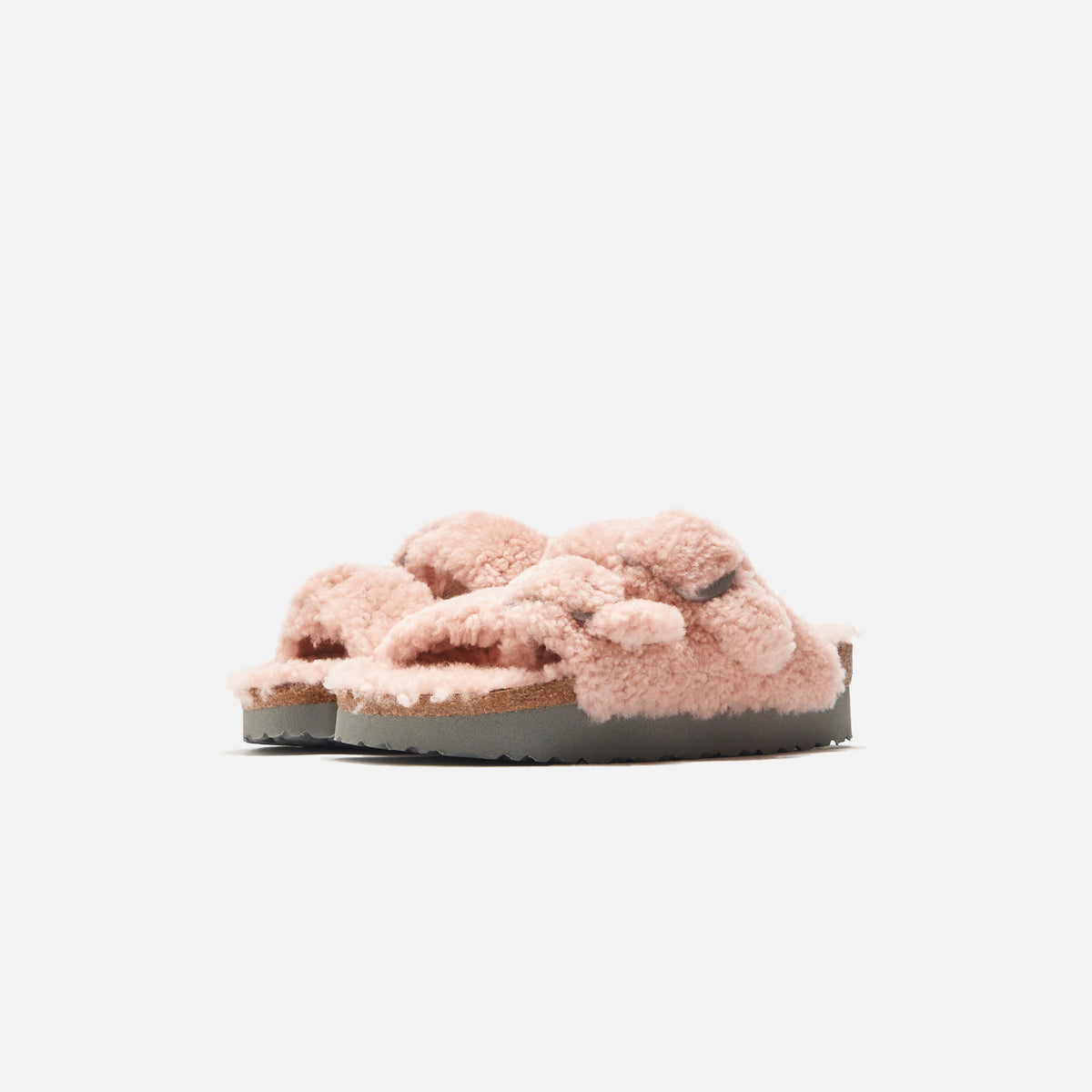 Birkenstock WMNS Arizona Big Buckle Platform Teddy - Crystal Rose