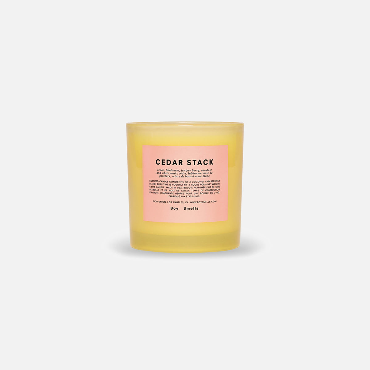 Boy Smells Cedar Stack Candle - Yellow