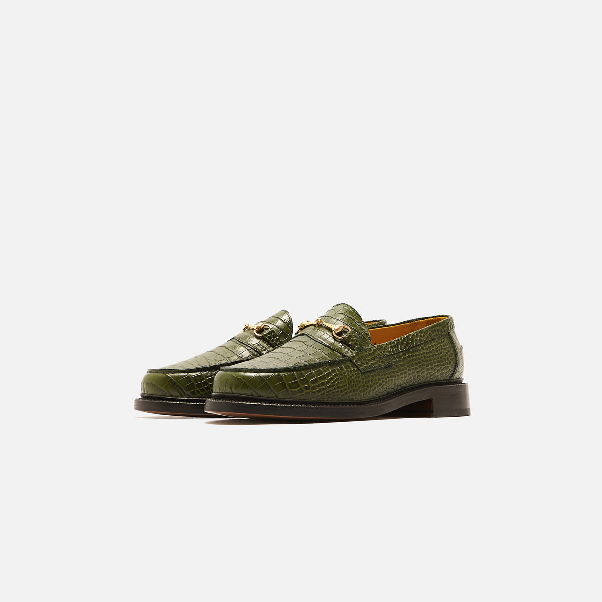 Blackstock & Weber The Mason Horse Bit Loafer - Green Croc