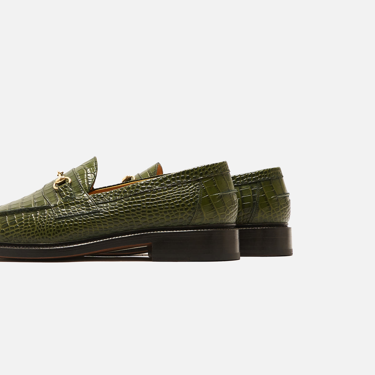 Blackstock & Weber The Mason Horse Bit Loafer - Green Croc
